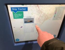 View Point Cafe - ‘ship tracker’ touch screen